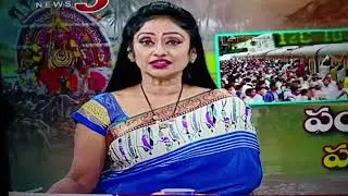 Beautiful Newsreader Kalyani in Blue Saree 