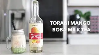 DIY Boba Refresher with #Torani Puremade Mango Syrup