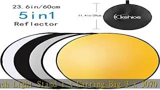 Kshioe Photography Lighting Kit:6.5x10feet/2x3m Backdrops Stand Support System, 5 in 1 reflectors,