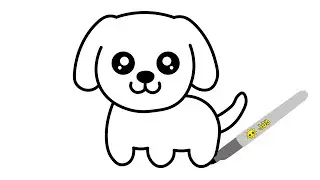 C&oacute;mo dibujar un perro paso a paso | Dibujo de perro f&aacute;cil