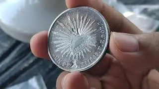 #silver coin  #Chop mark! Mexican Coinage Un peso, 8R, other Philippine Commemorative coin