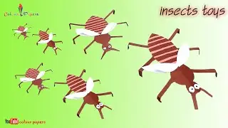 DIY Paper Insects Crafts - insects toys - Jumping Insect Toys- Craft - Colour Papers