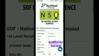 NSO class 7 Result 2023-24 #shorts