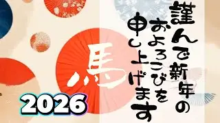 動く年賀状動画2026年｜あけましておめでとうございます　💌LINE無料＃2026動く年賀状　年賀状グリーティング動画 2026　謹んで初春のお慶びを申し上げますHappy new year　年賀状