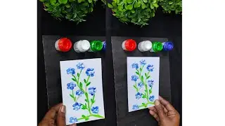 How to make finger tip flowers making ideas with paper 