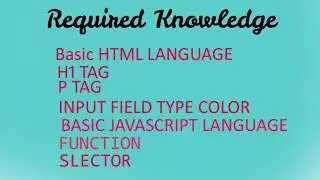 basic background color generator | html and JavaScript | college website project