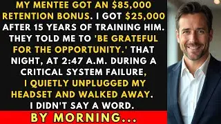 My Mentee Received an $85,000 Retention Bonus. I Got $25,000 — So I Walked Out at 2:47 A.M
