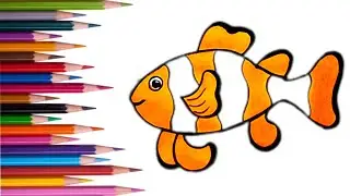 Easy Fish Drawing for Kids | Step by Step Cute Fish Drawing💖💖💖💖💖