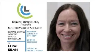 Dr Efrat Eilam. &ldquo;Climate Change into the School Curriculum&rdquo;