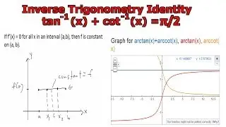 Обратное тригонометрическое тождество: arctan(x) + arccot(x) = &pi;/2