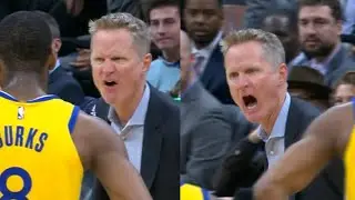 Angry Steve Kerr yelling at the ref &ldquo;wake the f&mdash;k up!&rdquo; then gets ejected