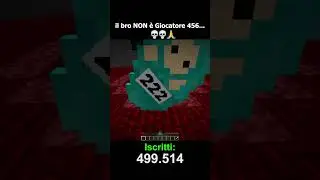 IL BRO PENSA DI ESSERE GIOCATORE 456😭🙏 (finale triste😓) #minecraft  #shorts