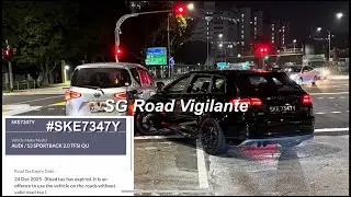 13jan2026 tampines ave 2 #SKE7347Y audi s3  Driving without road tax & crashed into toyota sienta