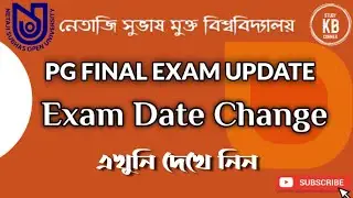 NSOU 2021 PG Final Exam Date Change || Notice Published