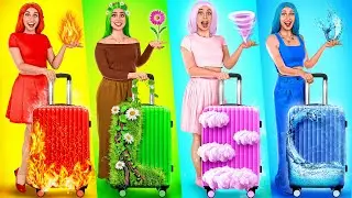 Девушка Огонь, Вода, Воздух И Земля | Война Пранков c 4 Стихиями от Mega DO Challenge
