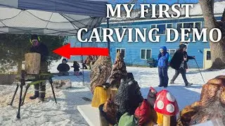 My first time carving in front of people! *so intimidating