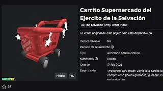 CONSIGUE CARRITO DE COMPRAS GRATIS en ROBLOX 🛒