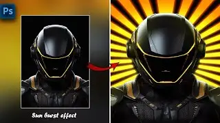 Quick way to create sun ☀️ burst effect Using Photoshop-Photoshop Tutorial