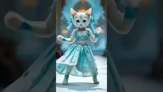 Graceful Feline Model: Walking the Ramp in Stunning Gowns 💃🐈&zwj;⬛#PetModel #LuxuryPets #CulturalFashion