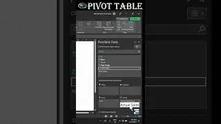 Microsoft Excel Pivot Table #shortsvideo MS Excel Pivot Table #shorts