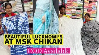 Classic Lucknowi Chikankari Kurtis, Sarees, Lehenga at MSK Chikan Udyog, Lucknow. COD Available.