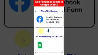 Add Facebook Leads to Google Sheets #shorts #facebookads