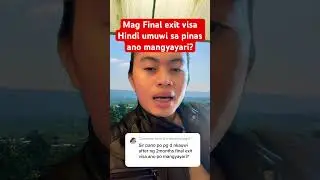 🔴 Hindi umuwi with final exit visa ano mangyayari?