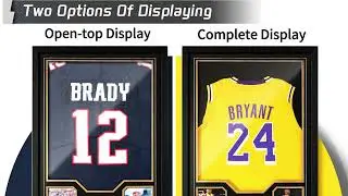 JupDec Jersey Display Case | UV-Protected Acrylic Shadow Box for Sports Fans & Collectors