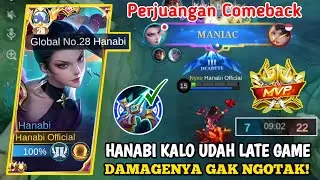 TOP GLOBAL HANABI MANIAC! EPIC COMEBACK THE LATE GAME! HANABI BEST BUILD TERSAKIT - MLBB