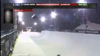 2013 X Games Aspen Matt Ladley Run 1 Men s Snowboard SuperPipe Elimination