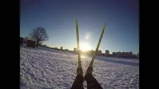 01.02.2026 КИЕВ -14 С ☀️⛷️❄️ ЛЫЖНАЯ ПРОГУЛКА НА ПЛЯЖ ПО СКРИПУЧЕМУ СНЕГУ ☀️⛷️❄️ И ДИСКО 80-Х 🎙️🎚️