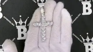 Pear Cut Cross CZ Hip Hop Bling Bling Pendant | Iced Out Bustdown Jewelry