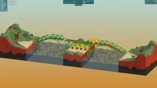 Poly Bridge Walkthrough - Zen Gardens - Triple Dump Drawbridge