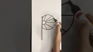 how to draw hand fan #shorts #youtubevideo #youtubeshorts #drawing