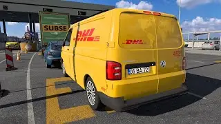 Volkswagen Transporter T6.1 🚐 | Realistic Steering Wheel Gameplay | ETS2 1.57