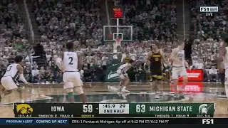 Tyson Walker and Jaden Akins Clutch Shots | Michigan State vs Iowa Full Ending 01-26-23