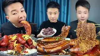 ASMR MUKBANG | SPICY BRAISED PORK BELLY |  EATING SHOW | EATING SHOW | Eat Beef Ribs #food #251