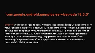SOLVED | Manifest merger failed in Android Studio 3.5.3 | Android Studio