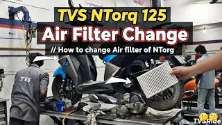 TVs Ntorq 125 Air Filter Change || Change Air filter of Ntorq