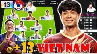 Stunning +13 Vietnam National Team Platinum Color Lineup: Cong Phuong, Van Toan +13