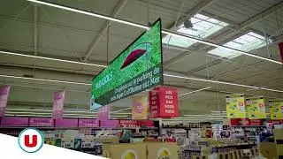 Ecrans LED g&eacute;ants ultra fins pour Syteme U d&eacute;ploy&eacute;s par COCKTAIL VISION