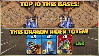 After Update New Th18 War Base + Th18 Legend Base🔥Th18 Anti Meteor Golem + Th18 Dragon Rider + Totem
