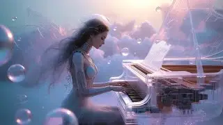 Celestial Cyber Piano Ethereal Relaxing Piano | Futuristic Dream Ambience