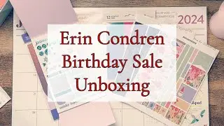 ERIN CONDREN BIRTHDAY SALE UNBOXING || BOOK JOURNAL || WORK PLANNER || STICKERS