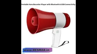 RENMAX&reg; Megaphone Speaker Durable & Portable Horn Recorder Player Bluetooth + USB System Plastic