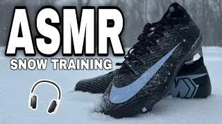 ASMR Snow Training Session For Football/Soccer in Nike Mercurial Vapor 16