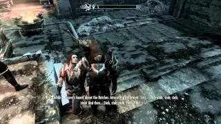 TESV Skyrim Cicero about the Windhelm butcher