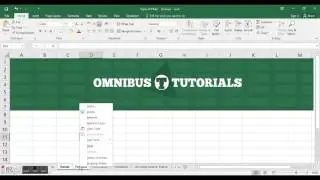 Omnibus Excel Tutorials - Pasting Across Multiple Sheets Simultaneously