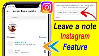 leave a note instagram || instagram leave a note feature || instagram leave a note new update