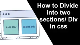 How to divide footer or container section into two div or section in css